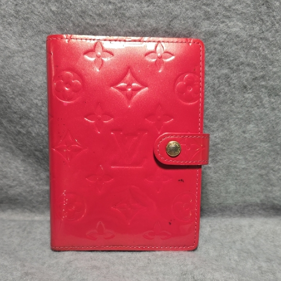 Authentic Louis Vuitton Pink Vernis Leather 6 Ring Agenda CA0096 - Picture 1 of 16